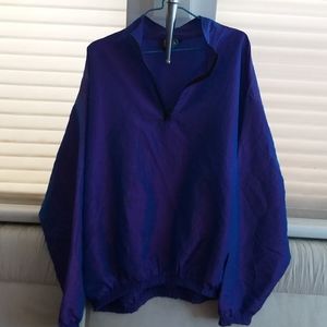 Irridescent purple windbreaker